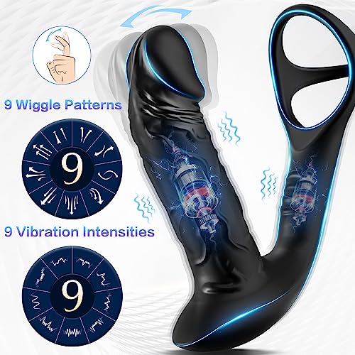 Masseur de Prostate avec 9 Réglages de Vibration et Mouvements de Balancement