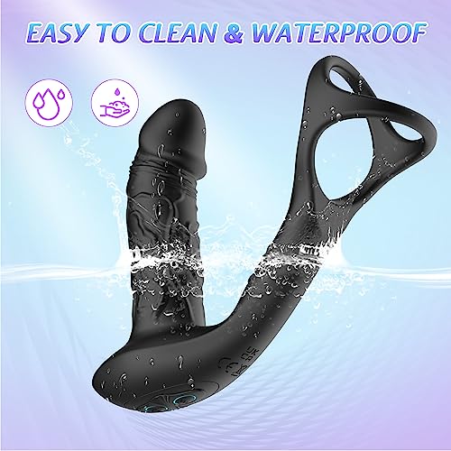 Masseur de Prostate avec 9 Réglages de Vibration et Mouvements de Balancement