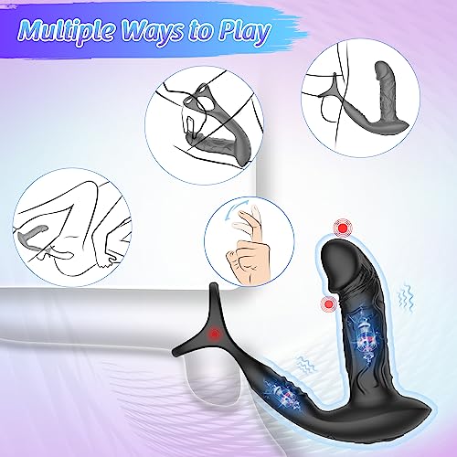 Masseur de Prostate avec 9 Réglages de Vibration et Mouvements de Balancement