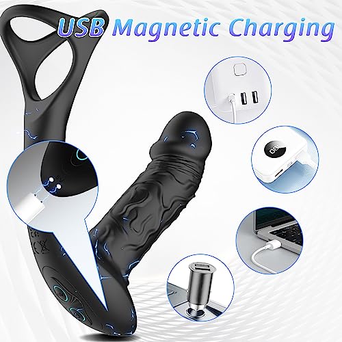 Masseur de Prostate avec 9 Réglages de Vibration et Mouvements de Balancement