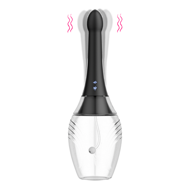 Poire à lavement anal en silicone avec vibration