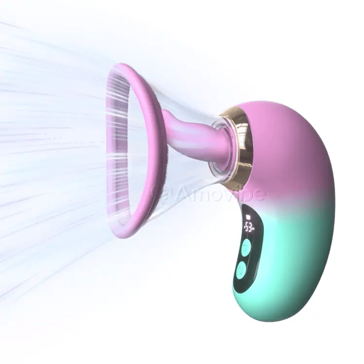 Vibromasseur 5-en-1 avec succion, léchage et contrôle LCD