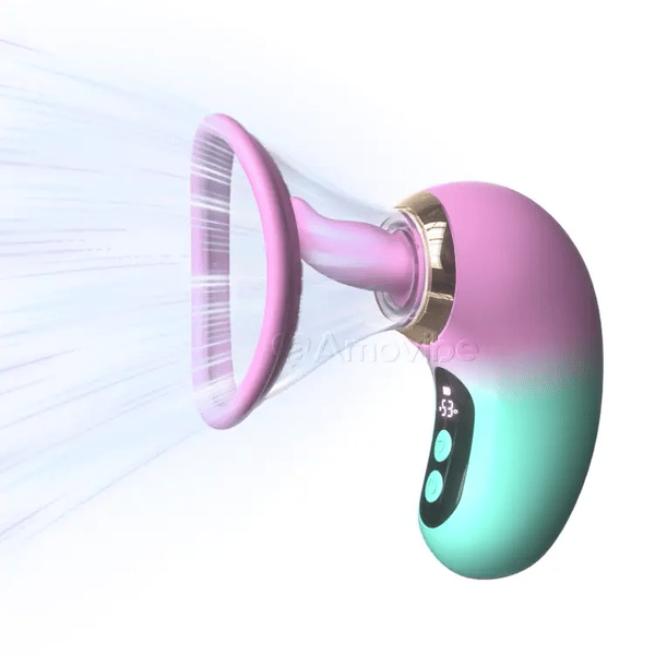 Vibromasseur 5-en-1 avec succion, léchage et contrôle LCD