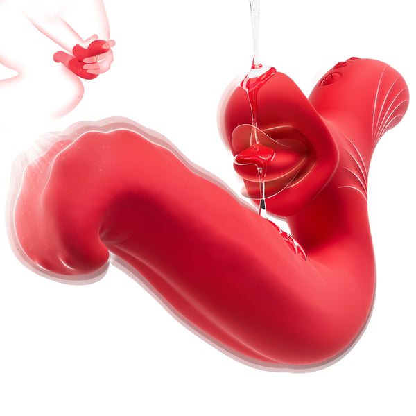 Vibrateur à langue rotative – 10 modes intenses pour stimulation clitoridienne et des tétons