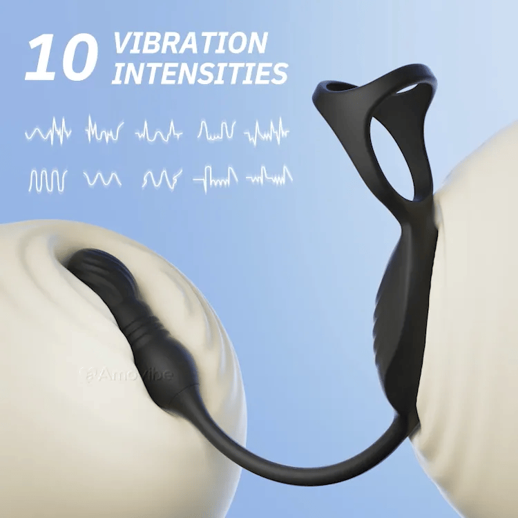 Masseur de Prostate à Distance avec 10 Fonctions Vibrantes