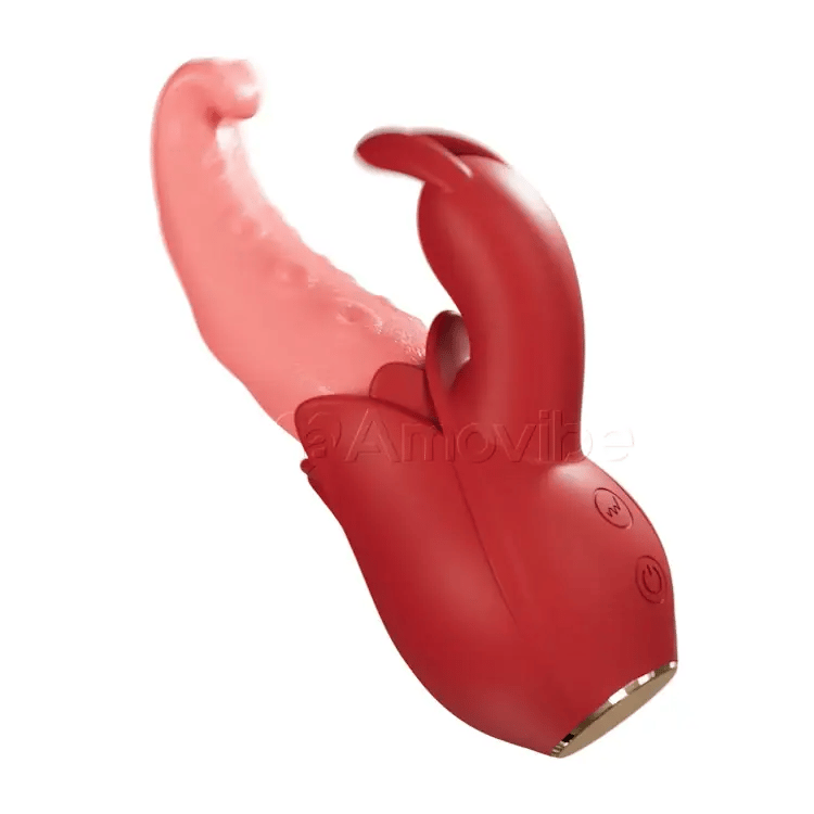 Vibrateur de langue 10 modes, double stimulation, ultra-silencieux