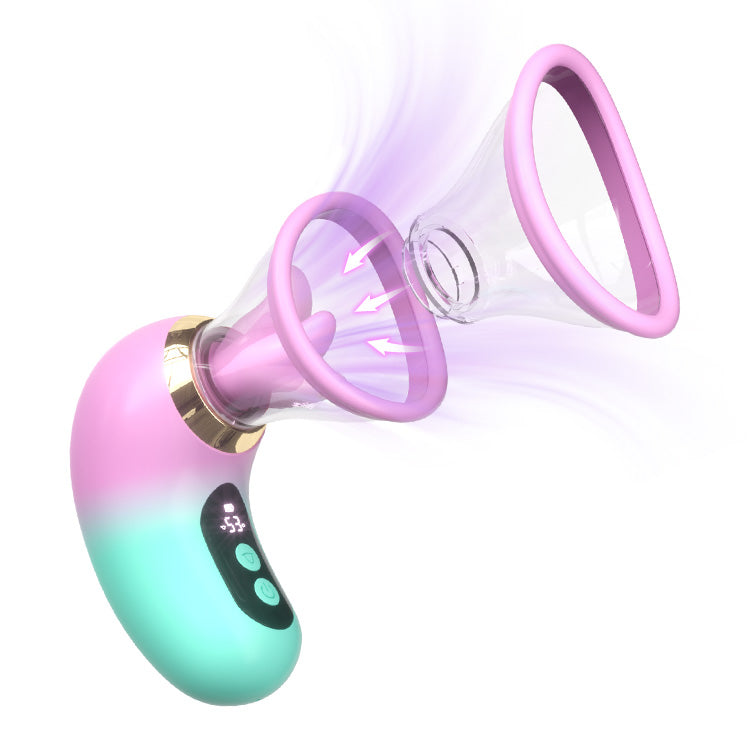 Vibromasseur 5-en-1 avec succion, léchage et contrôle LCD