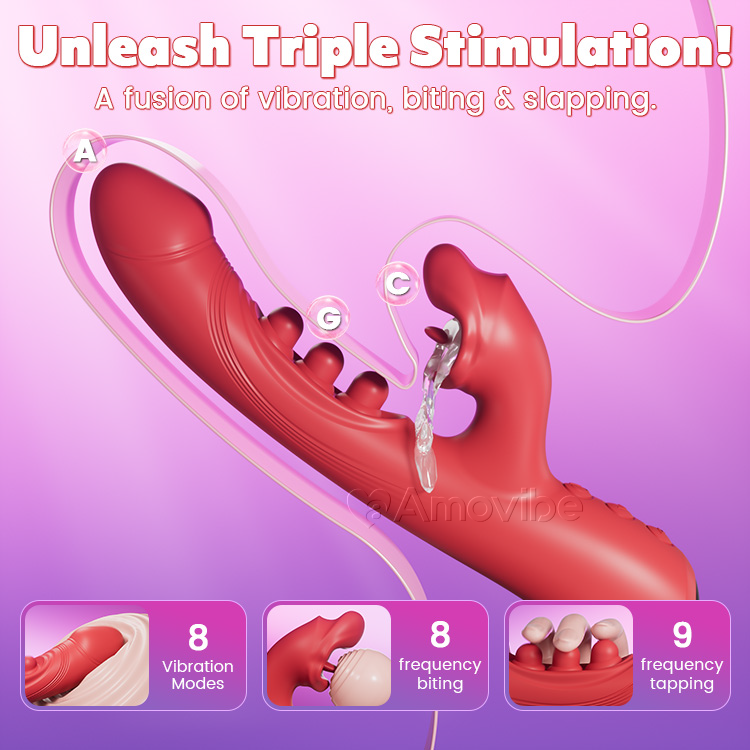 Vibromasseur Kissing & Triple-Tap – Stimulation du clitoris et du point G