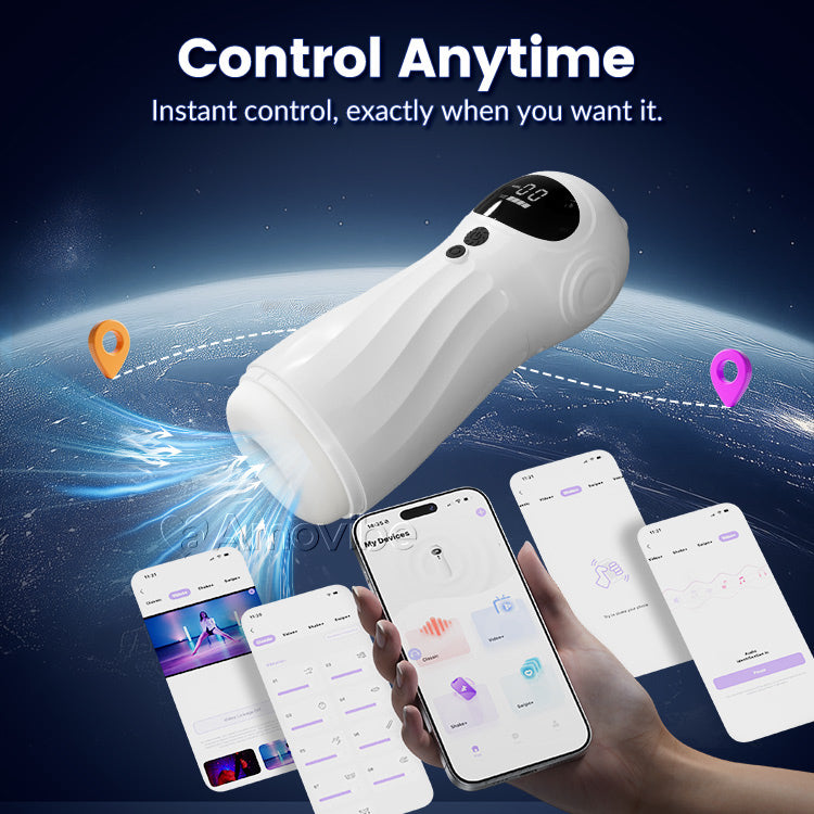 Masturbateur masculin automatique – Aspiration et vibration, contrôle par application
