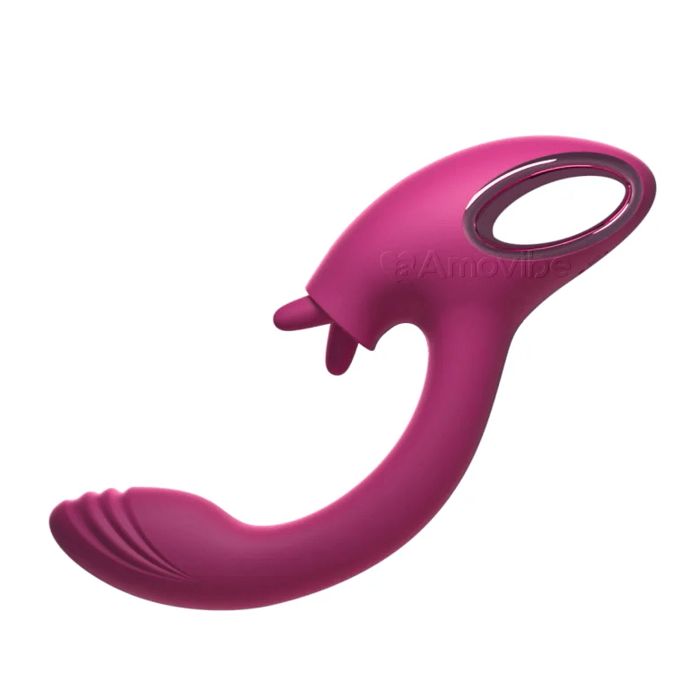 Vibromasseur Point G avec Fonction Double Léchage