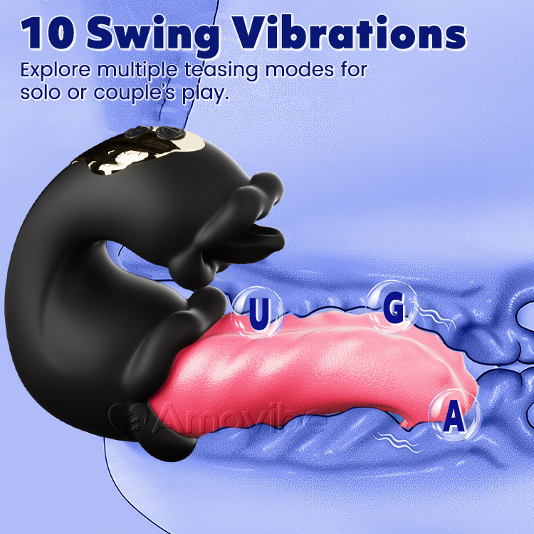 Vibromasseur à Pulsion et Léchage pour Point G avec Double Design Rose