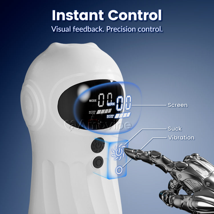 Masturbateur masculin automatique – Aspiration et vibration, contrôle par application