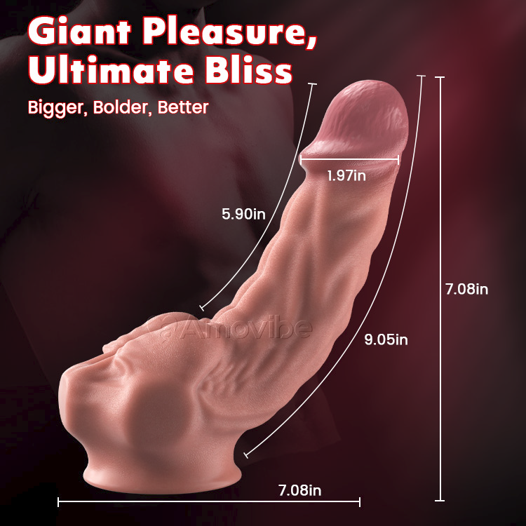Gode réaliste flexible de 9 pouces avec ventouse