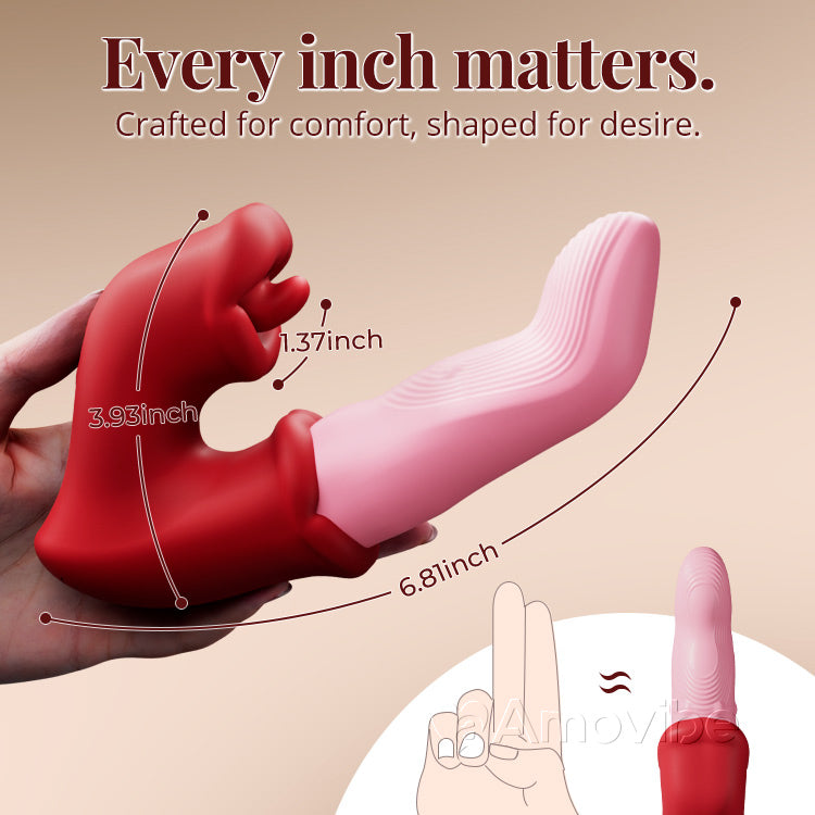 Vibrateur Point G et Clitoris – Action de Langue, Étanche