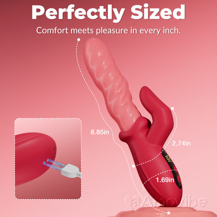 Vibrateur à poussée péristaltique – Torsion, stimulation clitoridienne, étanche