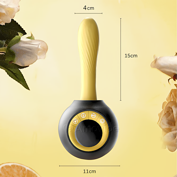 Machine sexuelle à poussée et vibration avec fonction de chauffage et télécommande