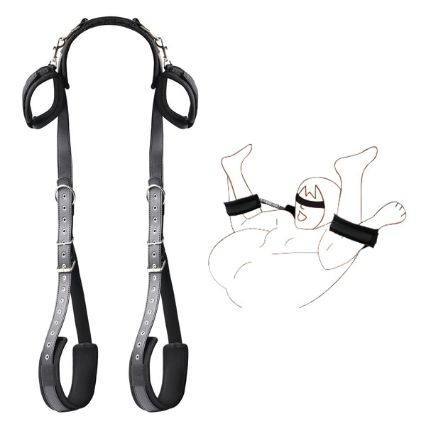 Ensemble BDSM Bondage – Ensemble Complet avec Menottes, Bandes de Cuisse & Support de Cou