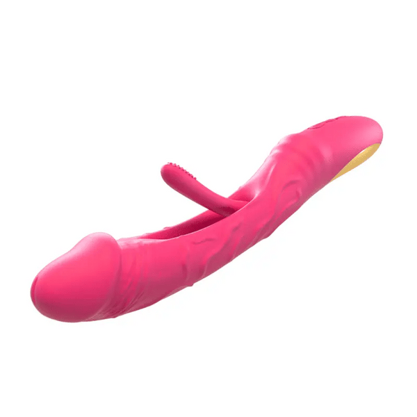 LureLink - Gode vibrateur avec stimulation clitoridienne et battement